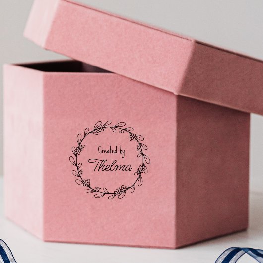 独自のフラワーロゴを作成する ラバースタンプ