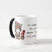 独自のフローラクリスマスプレド格言鳥を作成 モーフィングマグカップ (正面左)