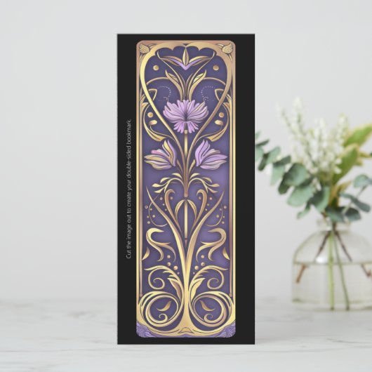 独自のフローラゴールデンアールデコブックマークの作成 (スタンド正面)