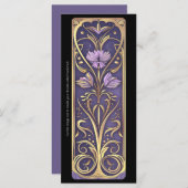 独自のフローラゴールデンアールデコブックマークの作成 (正面/裏面)