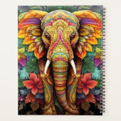 独自のフローラジャングル象を作成 プランナー手帳 (裏面)