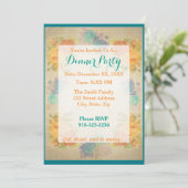 独自のフローラディナーパーティの招待状の作成 招待状 (スタンド正面)