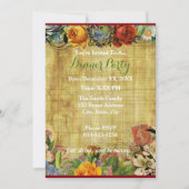 独自のフローラディナーパーティの招待状 招待状 (正面)