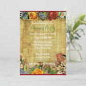 独自のフローラディナーパーティの招待状 招待状 (スタンド正面)