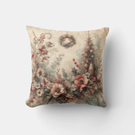 独自のフローラビクトリアンクリスマスリースの作成 クッション