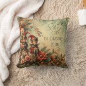 独自のフローラビクトリアンクリスマス小妖精や小人の作成 クッション (ブランケット)