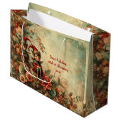 独自のフローラビクトリアンクリスマス小妖精や小人の作成 ラージペーパーバッグ (正面アングル)