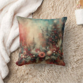 独自のフローラビクトリアンクリスマス鳩の作成 クッション (ブランケット)