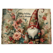 独自のフローラビクトリアン格言 ラージペーパーバッグ (正面)