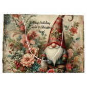 独自のフローラビクトリアン格言 ラージペーパーバッグ (裏面)