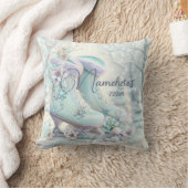 独自のフローラファンシークリスマススケートを作成 クッション (ブランケット)