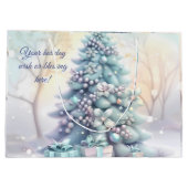 独自のフローラファンシークリスマスツリーの作成 ラージペーパーバッグ (裏面)