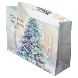 独自のフローラファンシークリスマスツリーの作成 ラージペーパーバッグ