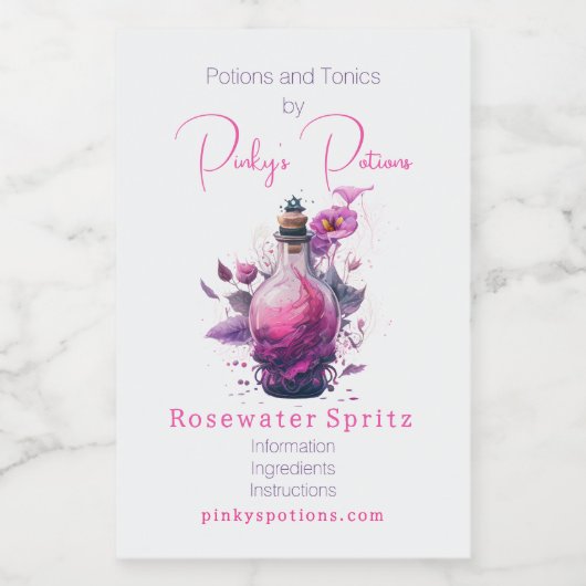 独自のフローラポーションボトルの作成 フードラベル (シングルラベル)