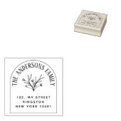 独自のフローラリーフファミリ名を作成する ラバースタンプ (押印)