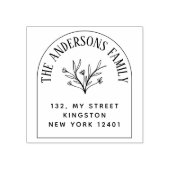 独自のフローラリーフファミリ名を作成する ラバースタンプ (インプリント)