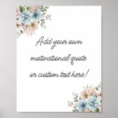 独自のフローラ水カラー引用文ポスターの作成 ポスター (正面)