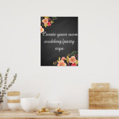 独自のフローラ結婚看板を作成 ポスター (キッチン)