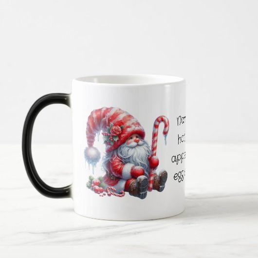 独自のフワフワのペパーミントクリスマス格言の作成 モーフィングマグカップ (左)