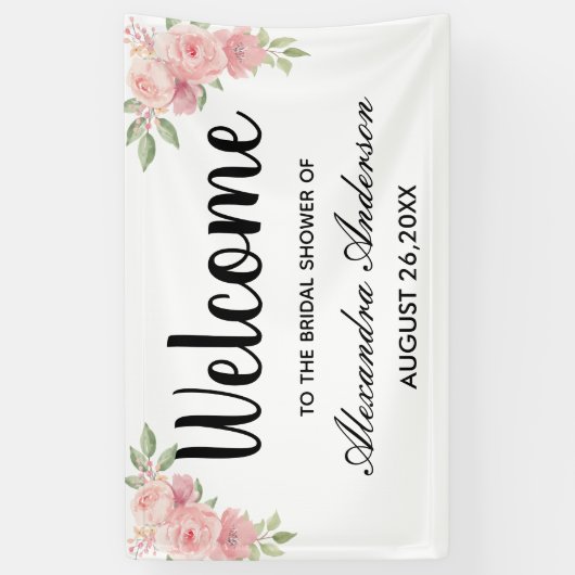 独自のブライダルシャワーのエレガント開始 横断幕 (縦)