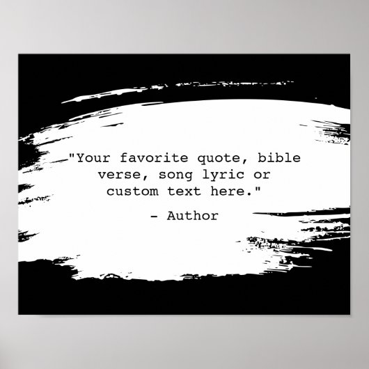 独自のブラシストロークを作成するカスタム引用文 ポスター (正面)