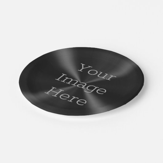 独自のブラシ付きラジアルジェットブラックメタルを作成する ペーパープレート (アングル)