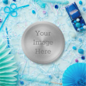 独自のブラシ付きラジアルプラチナ銀を作成 ペーパープレート (パーティー)