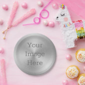 独自のブラシ付きラジアルプラチナ銀を作成 ペーパープレート (パーティー)