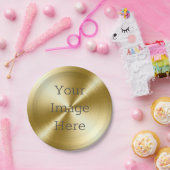 独自のブラシ付きラジアル14k金ゴールドメタルを作成 ペーパープレート (パーティー)