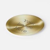 独自のブラシ付きラジアル14k金ゴールドメタルを作成 ペーパープレート (アングル)