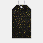 独自のブラックと空白の金ゴールドの作成 ギフトタグ (正面)