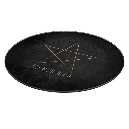 独自のブラックと金ゴールドのエレガント星形五角形 カッティングボード (角)