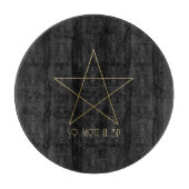 独自のブラックと金ゴールドのエレガント星形五角形 カッティングボード (正面)