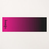 独自のブラックをパーソナライズされた作成グラデーション ヨガマット (正面(横))