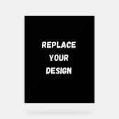 独自のブラックカスタムデザインを作成する アクリルサイン (正面)