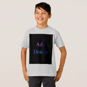 独自のブラックカスタムデザインを作成する Tシャツ (正面フル)
