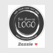 独自のブラックビジネスロゴのサークルを作成する シール (シート)