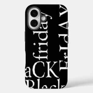 独自のブラックフライデーインスピレーション文字アートを作成 iPhone 16ケース