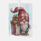 独自のプレイドクリスマス格言の作成 ガラスオーナメント (正面左)