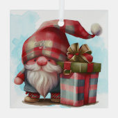 独自のプレイドクリスマス格言の作成 ガラスオーナメント (裏面)