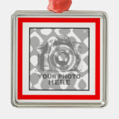 独自のプレミアムスクエアオーナメント メタルオーナメント (正面)