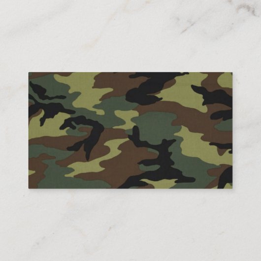 独自のプレミアム品質迷彩柄パターンの作成 名刺 (裏面)