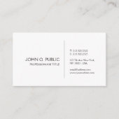 独自のプレーンをモダンスタイリッシュお洒落作成 名刺 (正面)