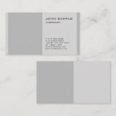 独自のプレーンモダンプロフェッショナルグレーの作成 名刺 (正面/裏面)