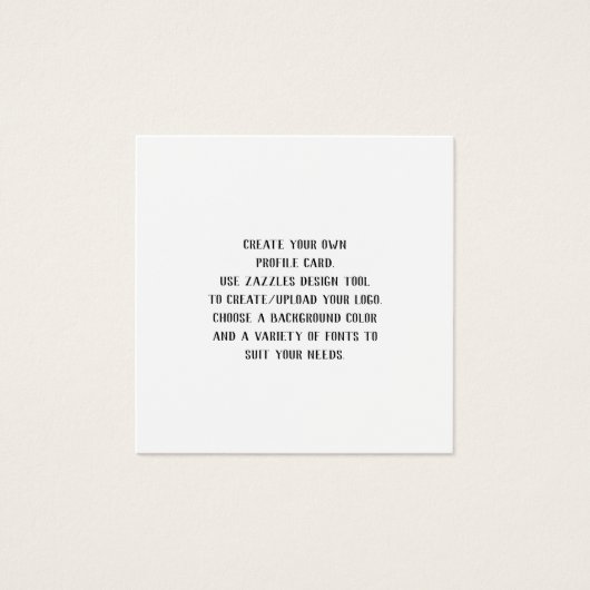 独自のプロファイルカードを作成する (正面)