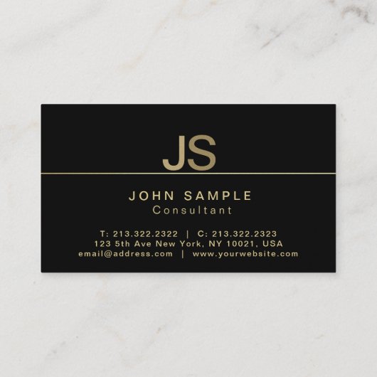 独自のプロフェッショナルのモダン作成エレガント 名刺 (裏面)