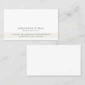 独自のプロフェッショナルをクリーンクラシックに作エレガント成 名刺 (正面/裏面)