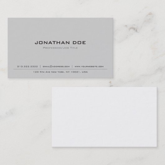 独自のプロフェッショナルエレガントシンプルの作成 名刺 (正面/裏面)