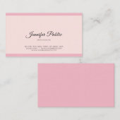 独自のプロフェッショナルピンクをモダンエレガント作成 名刺 (正面/裏面)