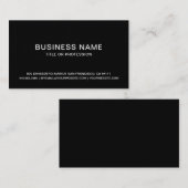 独自のプロフェッショナルブラックをシンプル作成 名刺 (正面/裏面)